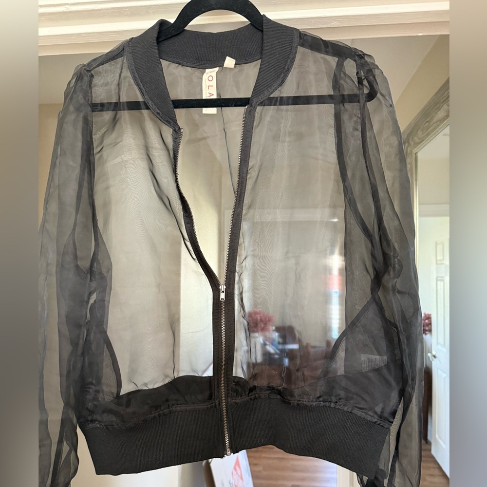 Sheer Anthropology Bomber Jacket
